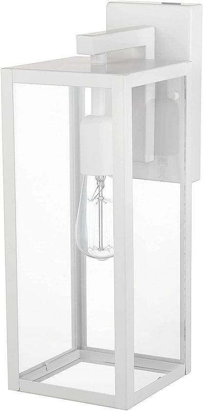 44176 1-Light Outdoor Indoor Wall Sconce, Matte Black, Glass Panes, Weather Resistant, Wall Lighting, Wall Lamp Dimmable, Kitchen Sconces Wall Lighting, Home Improvement, Porch Light Matte White