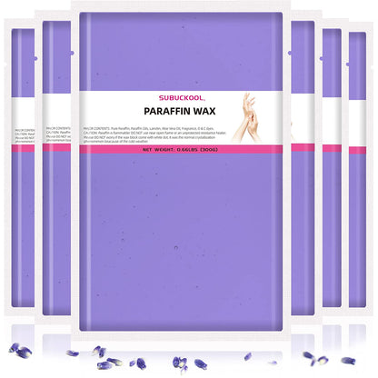 Refill Paraffin Wax, SUBUCKOOL Paraffin Bath Bulk 6 Pack, Rose Scented Paraffin Wax Blocks 4 Lbs for Hands & Feet Care, Use to Relieve Arthitis Pain and Stiff Muscles - Deeply Hydrates and Protects Health & Beauty > Personal Care > Foot Care SUBUCKOOL a.Lavender-Purple  