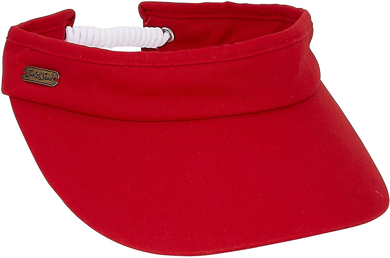 Sun Visors for Women - Visor Hats for Women, Summer, Beach, Gardening - Great for Golf, Tennis, Softball Apparel & Accessories > Clothing Accessories > Headwear Sun 'N' Sand Red Coil Back - 3" Brim 