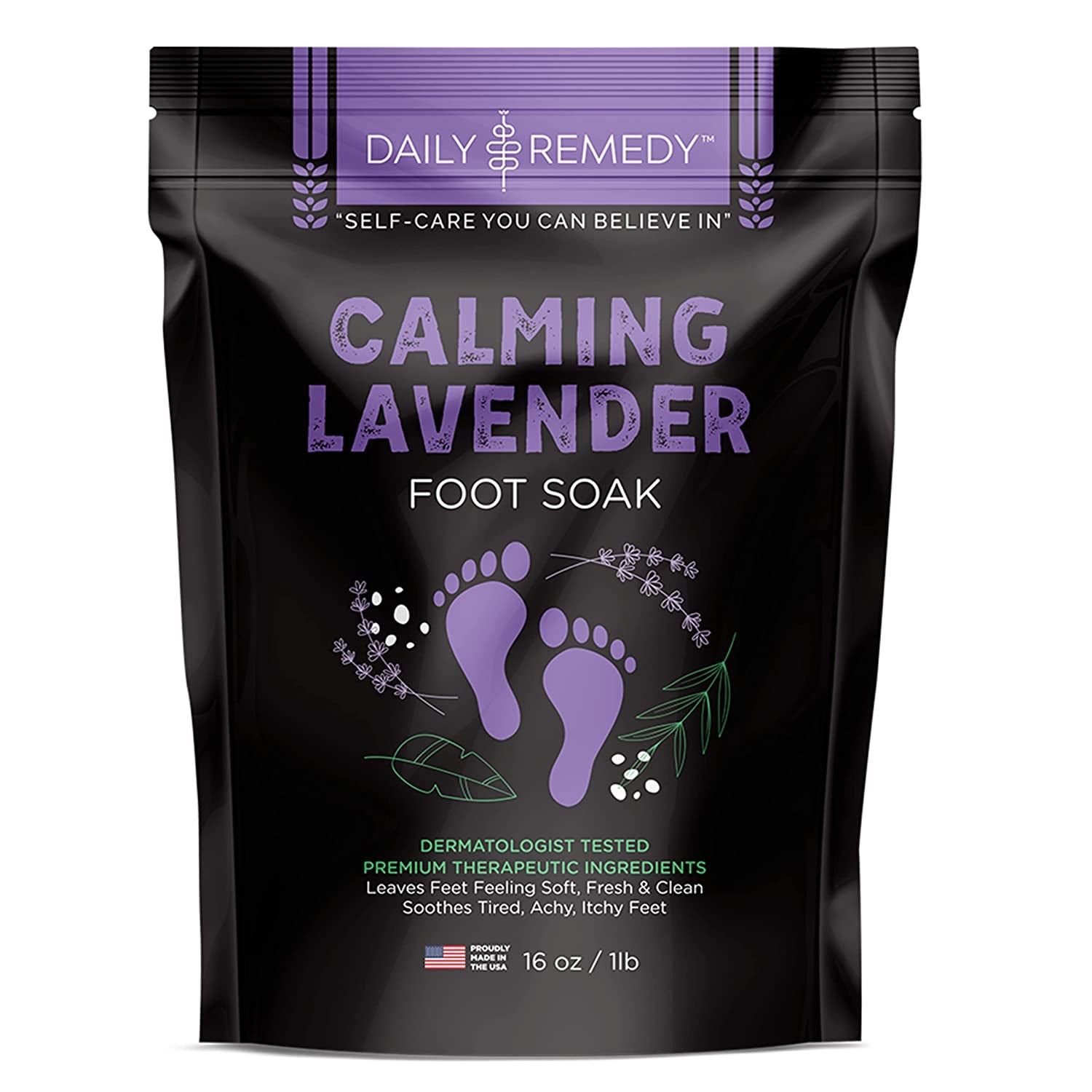 Citrus Detox Foot Soak with Epsom Salt - for Foot Callus, Immune Boost, Damaged Toenail, Athletes Foot, Pedicure and Soothes Tired Aching Feet - Made in USA Health & Beauty > Personal Care > Foot Care DAILY REMEDY Calming Lavender  