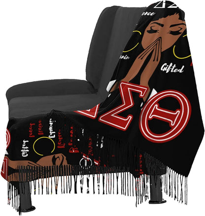 Sorority Gifts Womens Scarf Shawls and Wraps for Winter Warm Long Large Scarves Gift Idea Apparel & Accessories > Clothing Accessories > Scarves & Shawls Generic   