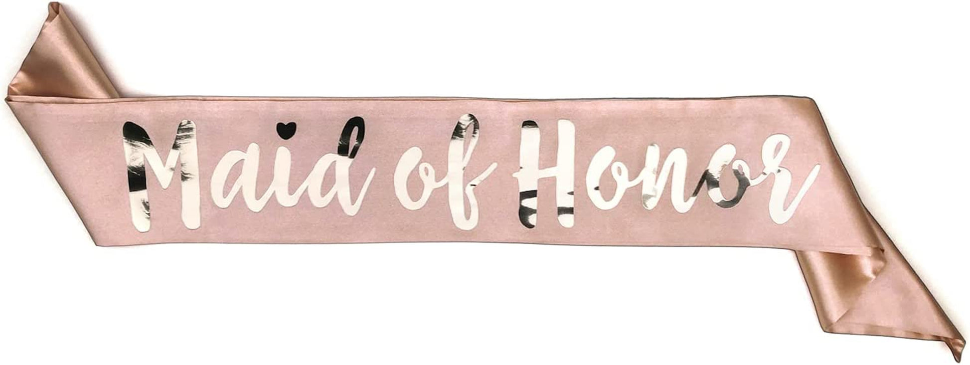 Team Bride Range Individual Sash - Sophisticated & Fun Party Favor for Bachelorette Party, Bridal Shower & Wedding Party - Double-Layer Sewn Satin (Maid of Honor, Rose Gold) Apparel & Accessories > Clothing Accessories > Sashes Bachelorette to Bride Rose Gold Maid of Honor 
