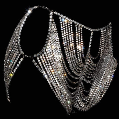 STONEFANS Crystal Body Chain Jewelry for Women Sexy Panties Rhinestone G String Thong Crystal Lingerie Belly Chain Waist Underwear Apparel & Accessories > Jewelry > Body Jewelry STONEFANS   