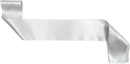 Blank Customizable Satin Sash (Silver, 8 Pack) Apparel & Accessories > Clothing Accessories > Sashes Sparkle and Bash   