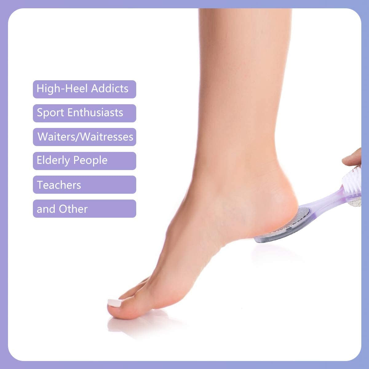 Fangze Pumice Stone Brush for Feet, 2 Pack Foot Brush Scrubber 4 in 1 Pedicure Paddle Kit for Foot Care ( Lilac and Blue) Health & Beauty > Personal Care > Foot Care Fangze   