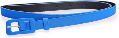 MUXXN Womens Belt- Solid Color Basic Belt for Casual Formal Dress or Jeans Apparel & Accessories > Clothing Accessories > Belts MUXXN Color Blue Small 