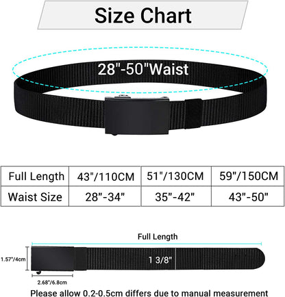 ITIEZY Men'S Nylon Ratchet Belt 2Pack, Adjustable Web Military Tactical Belt with Automatic Slide Buckle, Trim to Fit Apparel & Accessories > Clothing Accessories > Belts ITIEZY   