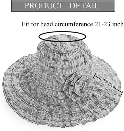 Women Folding Vintage Outdoor Sun Hats for Beach Garden Travelling UV Protection Apparel & Accessories > Clothing Accessories > Hats FORBUSITE   