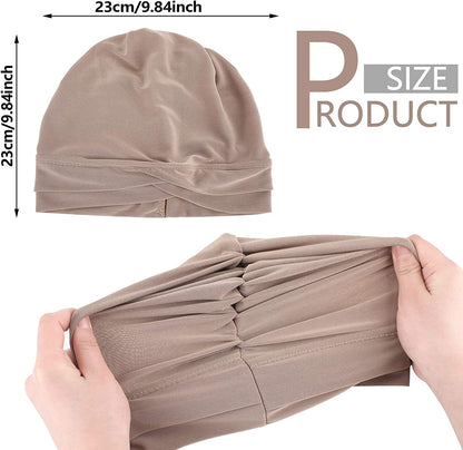 Geyoga 4 Pieces Women Turban Hats Slouchy Sleep Cap Headwrap Headwear Apparel & Accessories > Clothing Accessories > Headwear Geyoga   