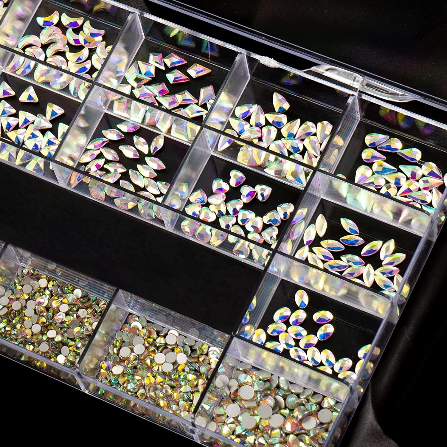 Rhinestones for Nails Kit,3486Pcs round AB Nail Rhinestones 354Pcs 3D Multi Shapes Flatback Nail Crystals Diamonds for Nail Design DIY Nail Salon Manicure Decoration Health & Beauty > Personal Care > Cosmetics > Cosmetic Tools > Nail Tools Ailipu   