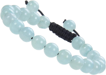 Massive Beads Natural Healing Power Gemstone Crystal Beads Unisex Adjustable Macrame Bracelets 8Mm Apparel & Accessories > Jewelry > Bracelets MASSIVE BEADS Amazonite  
