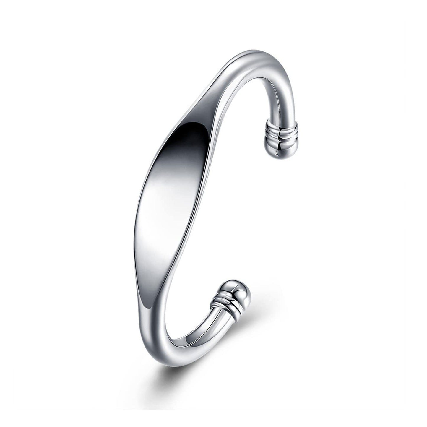 Handmade Bracelet for Women 925 Sterling Silver Open Bangle Bracelet with Gift Box (Open Bracelet) Apparel & Accessories > Jewelry > Bracelets Lvla Gan Pattern 6  