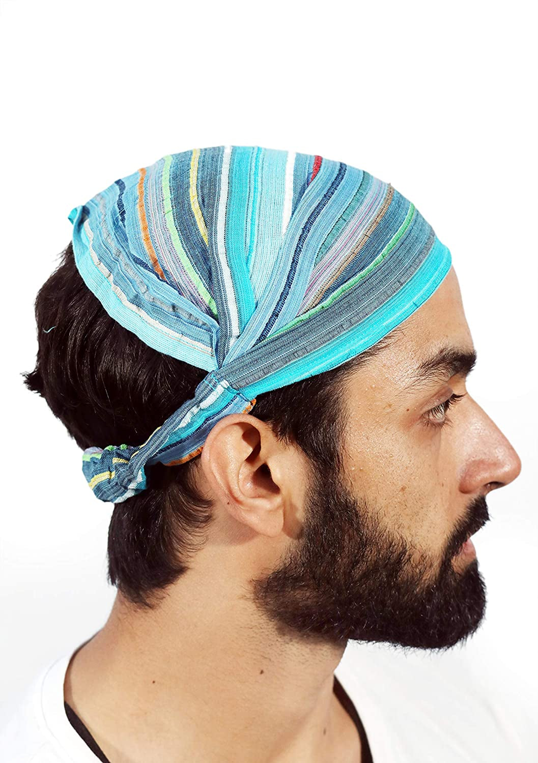 Sarjana Handicrafts Lot 10 Pieces Womens Mens Cotton Headband Striped Hairband Bandana Apparel & Accessories > Clothing Accessories > Bandanas & Headties SARJANA HANDICRAFTS   