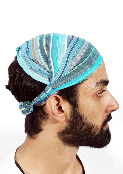 Sarjana Handicrafts Lot 10 Pieces Womens Mens Cotton Headband Striped Hairband Bandana Apparel & Accessories > Clothing Accessories > Bandanas & Headties SARJANA HANDICRAFTS   