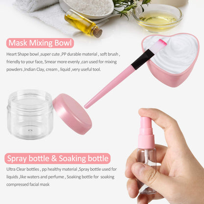 Urfashion Face Mask Mixing Bowl Set,10 in 1 Cat Shape Headband Spray Brush Stick Spatula Puff Measure Spoon Lady Face Skin Care Mask Mixing Tool Sets Health & Beauty > Personal Care > Cosmetics > Cosmetic Tools > Skin Care Tools URfashion   