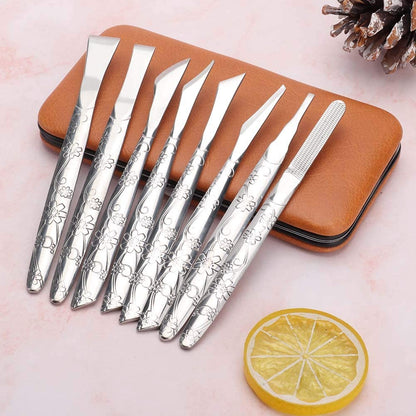 Foot File, 8Pcs Stainless Steel Foot File Dead Skin Horny Remover Foot Callus Shaver Pedicure Tool Set for Women Men Care Feet Health & Beauty > Personal Care > Foot Care Yinhing   