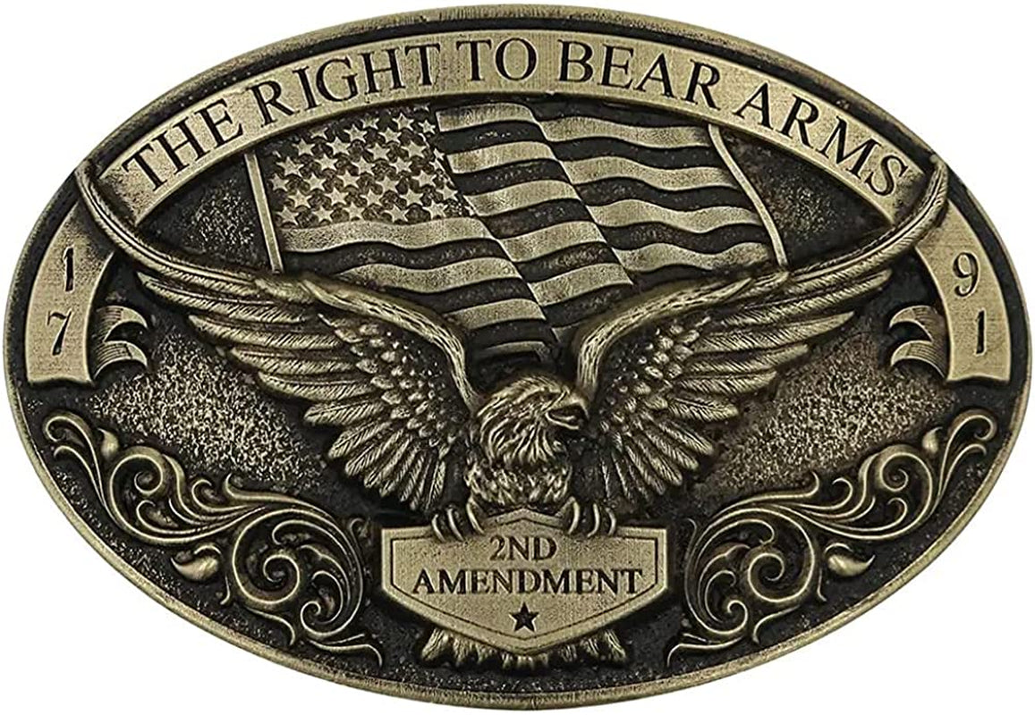 Montana Silversmiths 2Nd Amendment Series Attitude Western Belt Buckle Apparel & Accessories > Clothing Accessories > Belt Buckles Montana Silversmiths Soaring Eagle Arms - Antique Gold  
