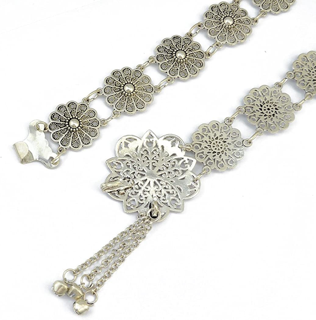 Idealway Bohemian Vintage Body Chain Silver Sun Flower Belt Chain Women Jewelry (1) Apparel & Accessories > Jewelry > Body Jewelry idealway   