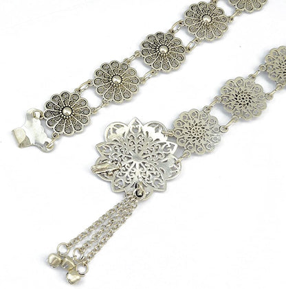 Idealway Bohemian Vintage Body Chain Silver Sun Flower Belt Chain Women Jewelry (1) Apparel & Accessories > Jewelry > Body Jewelry idealway   