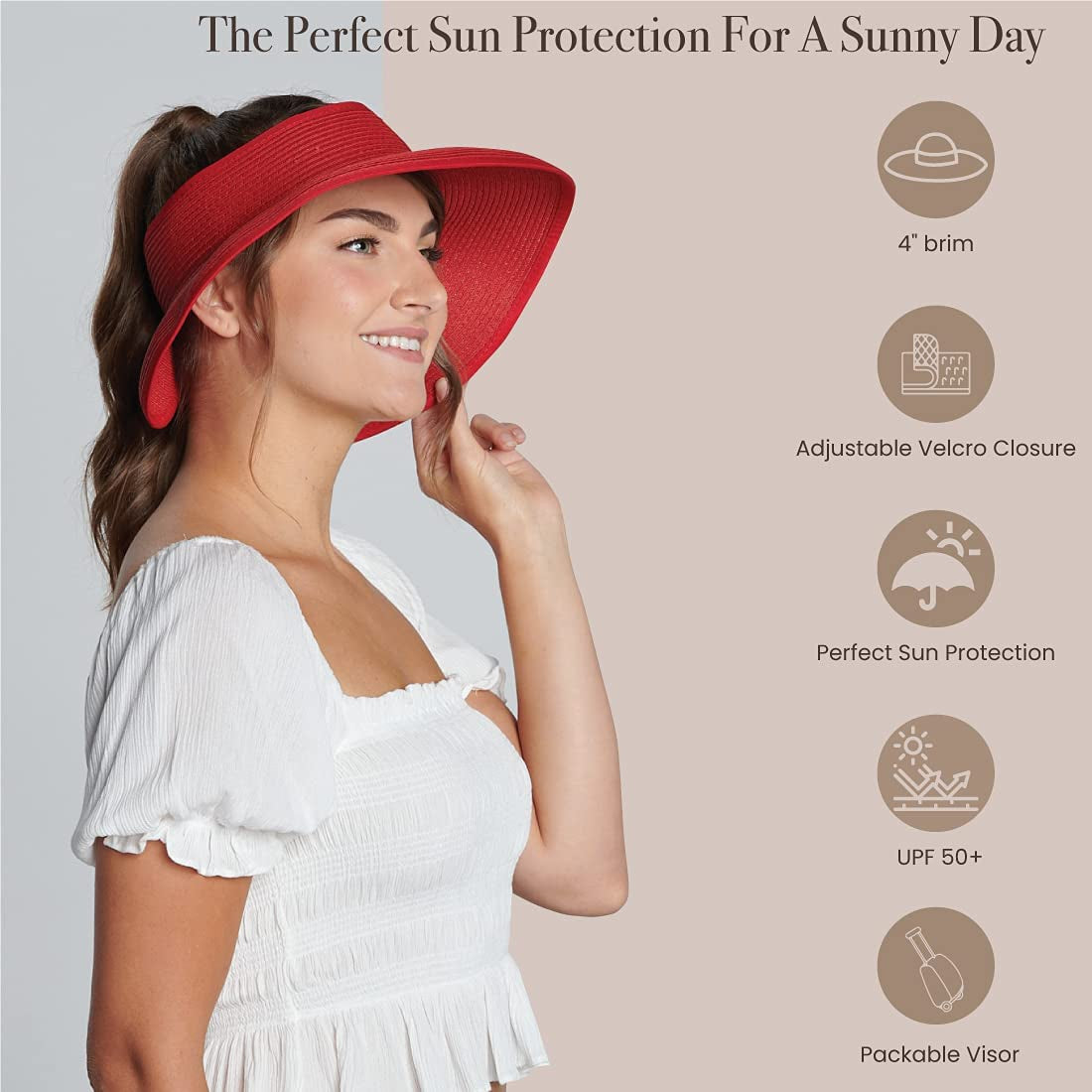San Diego Hat Company Women'S UBV002OSRED, Red, One Size Apparel & Accessories > Clothing Accessories > Hats San Diego Hat Co.   