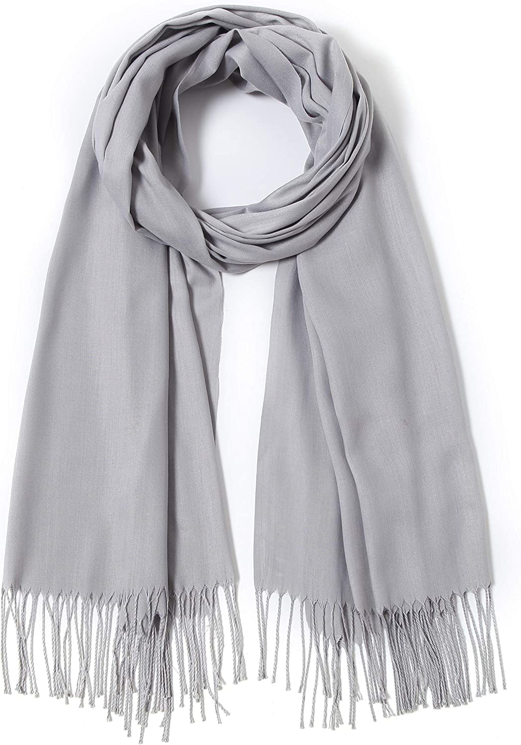 Pashmina Shawls and Wraps Large Scarfs for Women Wedding Party Bridal Long Fashion Solid Shawl Wrap with Fringes Apparel & Accessories > Clothing Accessories > Scarves & Shawls Cindy & Wendy   
