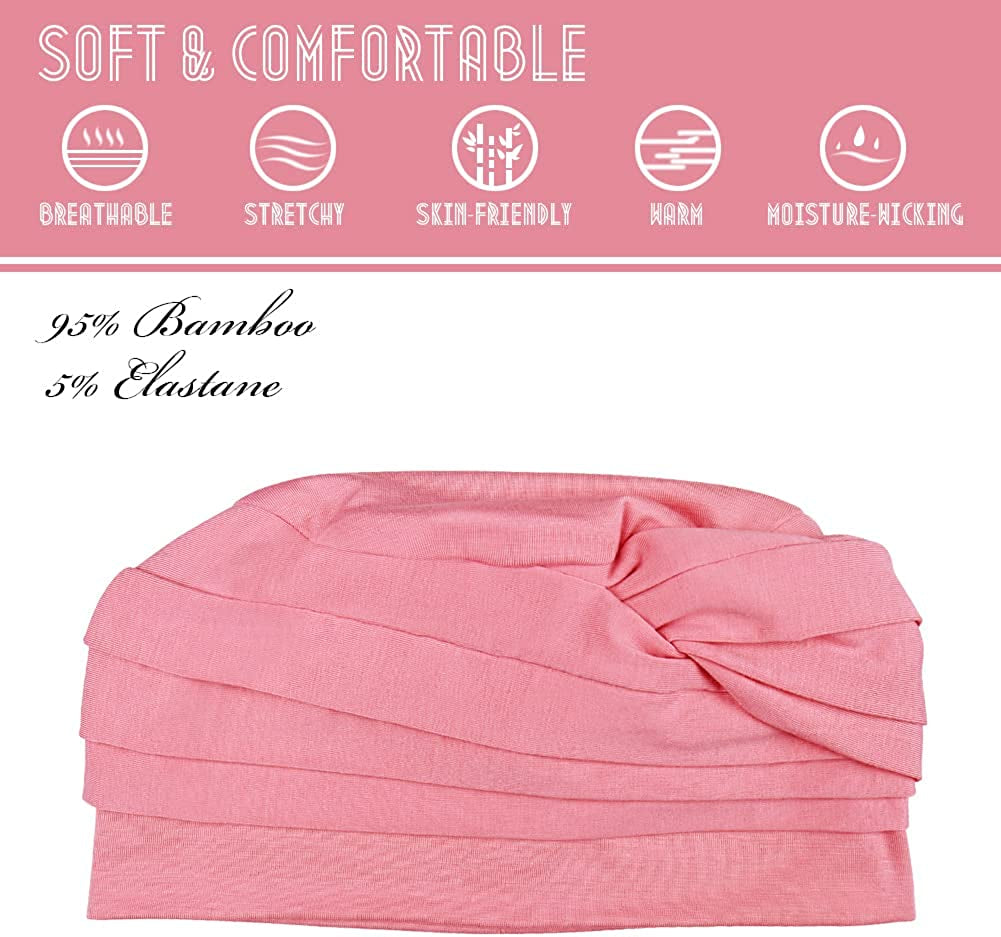 Bamboo Chemo Headwear Head Wraps for Cancer Patients – Warm, Super Comfy Apparel & Accessories > Clothing Accessories > Headwear KYLIE MAX   