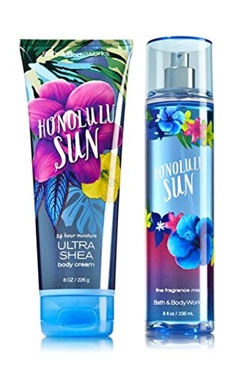 Bath & Body Works Signature Collection HONOLULU SUN Gift Set Ultra Shea Body Cream & Fine Fragrance Mist Health & Beauty > Personal Care > Cosmetics > Bath & Body Bath & Body Works   