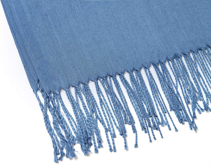 Pashmina Shawls and Wraps Large Scarfs for Women Wedding Party Bridal Long Fashion Solid Shawl Wrap with Fringes Apparel & Accessories > Clothing Accessories > Scarves & Shawls Cindy & Wendy   