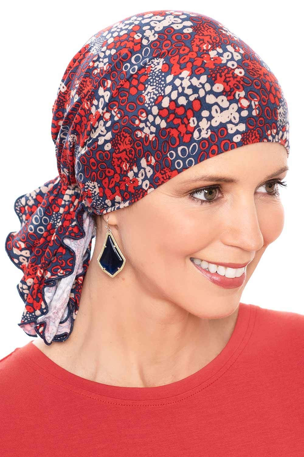 Slip-On Slinky-Cancer Headwear for Women by Headcovers Unlimited Apparel & Accessories > Clothing Accessories > Headwear Headcovers Unlimited Luxury Bamboo - Nairobi Blue One Size 