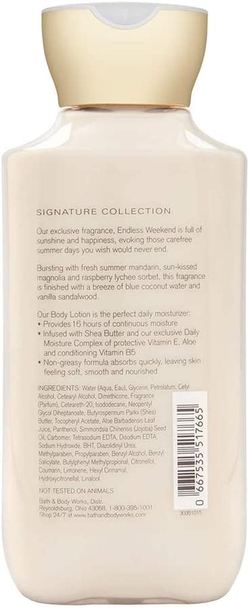 Bath and Body Works Endless Weekend Body Lotion 8 Ounce Health & Beauty > Personal Care > Cosmetics > Bath & Body Bath & Body Works   