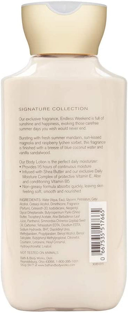 Bath and Body Works Endless Weekend Body Lotion 8 Ounce Health & Beauty > Personal Care > Cosmetics > Bath & Body Bath & Body Works   
