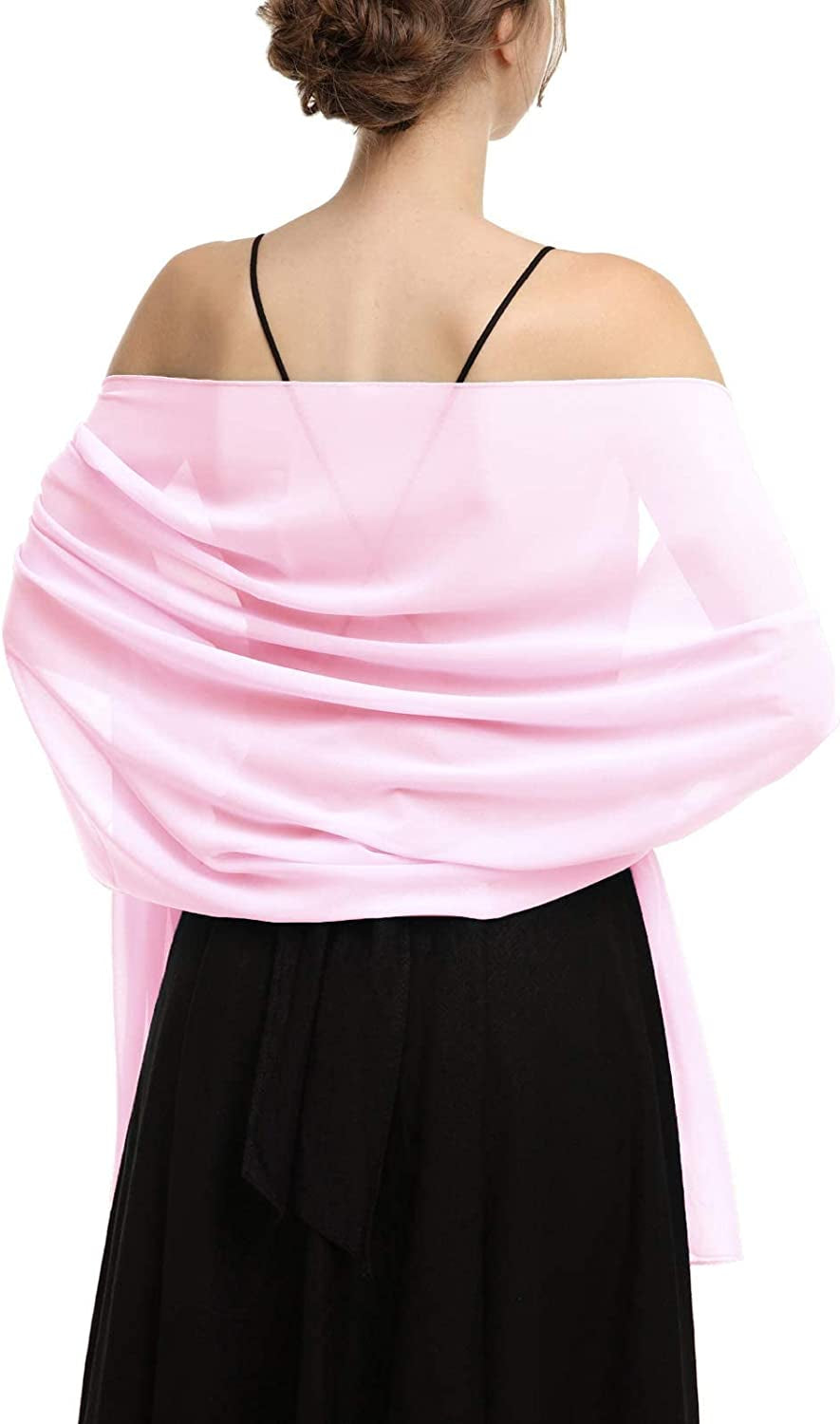 Chiffon Shawls Scarves Wraps for Bridal Wedding Party Evening Dress and Special Occasion Dresses Apparel & Accessories > Clothing Accessories > Scarves & Shawls Baoqiya Pink Length(79") * Width(19") 