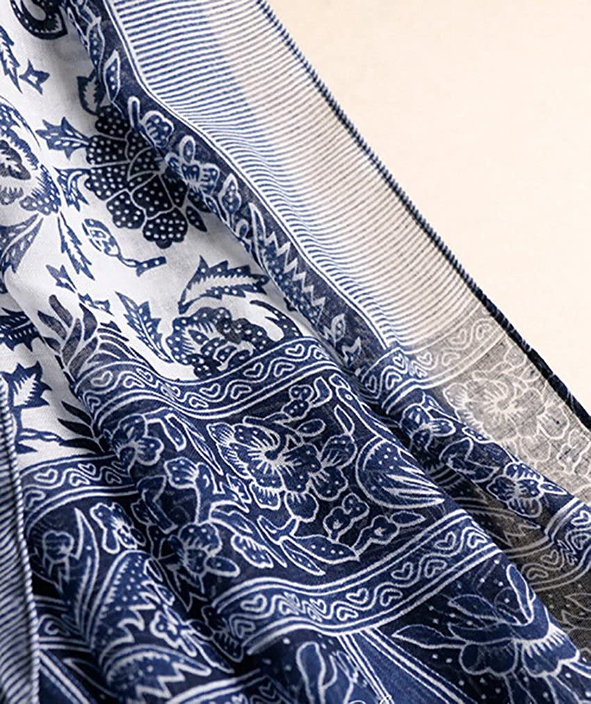 Meiling Women'S Lightweight Scarves Print Wraps Sarongs Cover up Cotton Tassel Fringe Scarf Shawl Apparel & Accessories > Clothing Accessories > Scarves & Shawls MEILING   