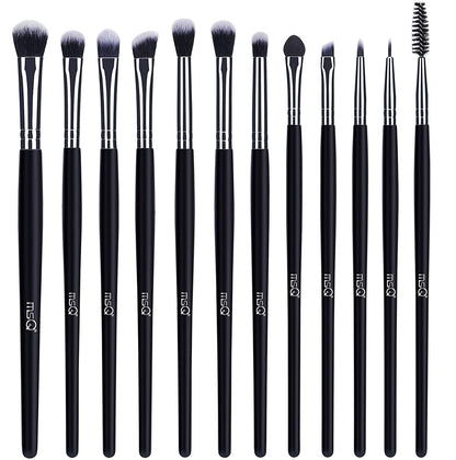MSQ Eye Makeup Brushes 12Pcs Eyeshadow Brushes Rose Gold Makeup Brushes Set with Soft Synthetic Hairs & Real Wood Handle for Eyeshadow, Blending, Eyebrow, Eyeliner (Rose Gold) Health & Beauty > Personal Care > Cosmetics > Cosmetic Tools > Makeup Tools MSQ Black Standard  