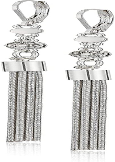 Nine West Classics Apparel & Accessories > Jewelry > Earrings KYLIE MAX Crystal/Silver TASSEL LINEAR 