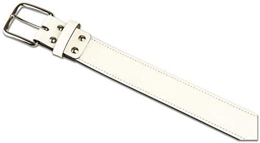 Champro Genuine Bonded Leather Baseball Belt Apparel & Accessories > Clothing Accessories > Belts CHAMPRO White Adult Large 