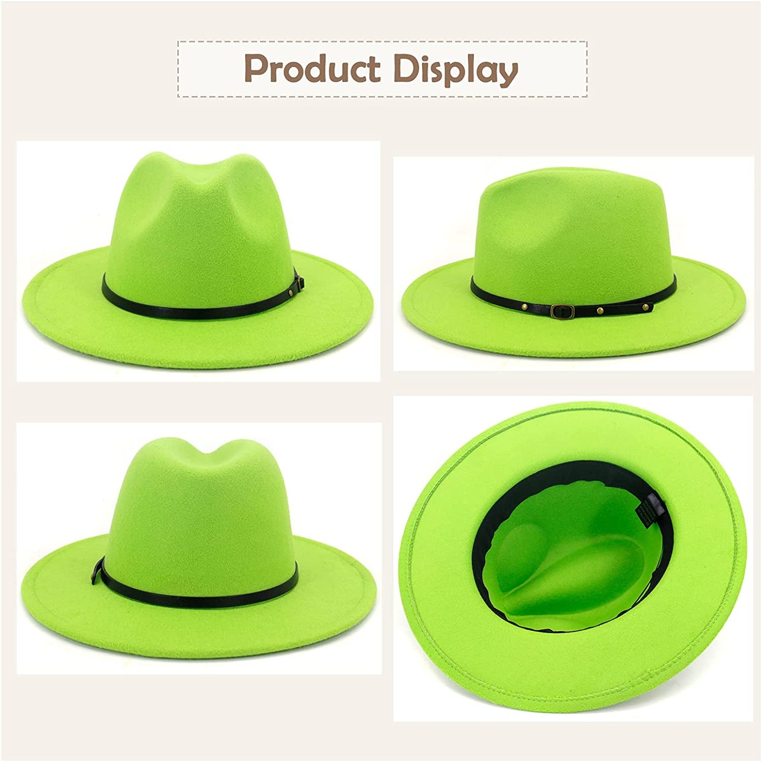 Lisianthus Women Belt Buckle Fedora Hat Apparel & Accessories > Clothing Accessories > Hats Lisianthus   