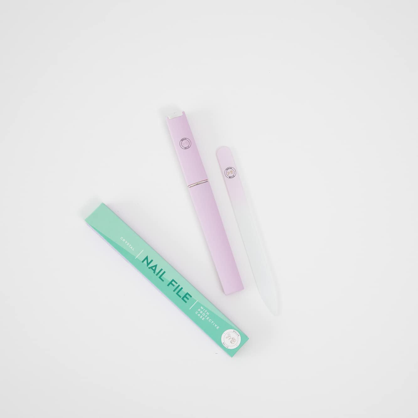 Best Crystal Glass Nail File – Perfect for Women & Girls - Long Lasting Double Sided Tempered Glass – Professional Salon Manicure/Pedicure Filing Tool for Natural Nails - with Case - Pastel Lilac 2Mm Health & Beauty > Personal Care > Cosmetics > Cosmetic Tools > Nail Tools Malva Belle   