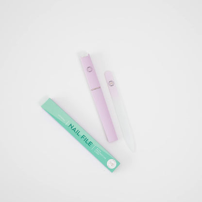 Best Crystal Glass Nail File – Perfect for Women & Girls - Long Lasting Double Sided Tempered Glass – Professional Salon Manicure/Pedicure Filing Tool for Natural Nails - with Case - Pastel Lilac 2Mm Health & Beauty > Personal Care > Cosmetics > Cosmetic Tools > Nail Tools Malva Belle   