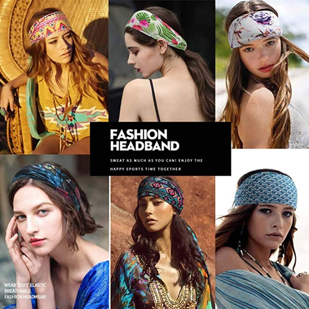 Gortin Boho Headbands Criss Cross Hair Bands Stretch Yoga Sweatband Turban Tie Dye Wide Head Wraps Twist Head Bands for Women and Girls4 Pcs (A-Tie Dye) Apparel & Accessories > Clothing Accessories > Bandanas & Headties GORTIN   