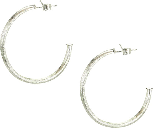 Sheila Fajl Petite Favorite Hoop Earrings in Silver Plated Apparel & Accessories > Jewelry > Earrings Sheila Fajl   