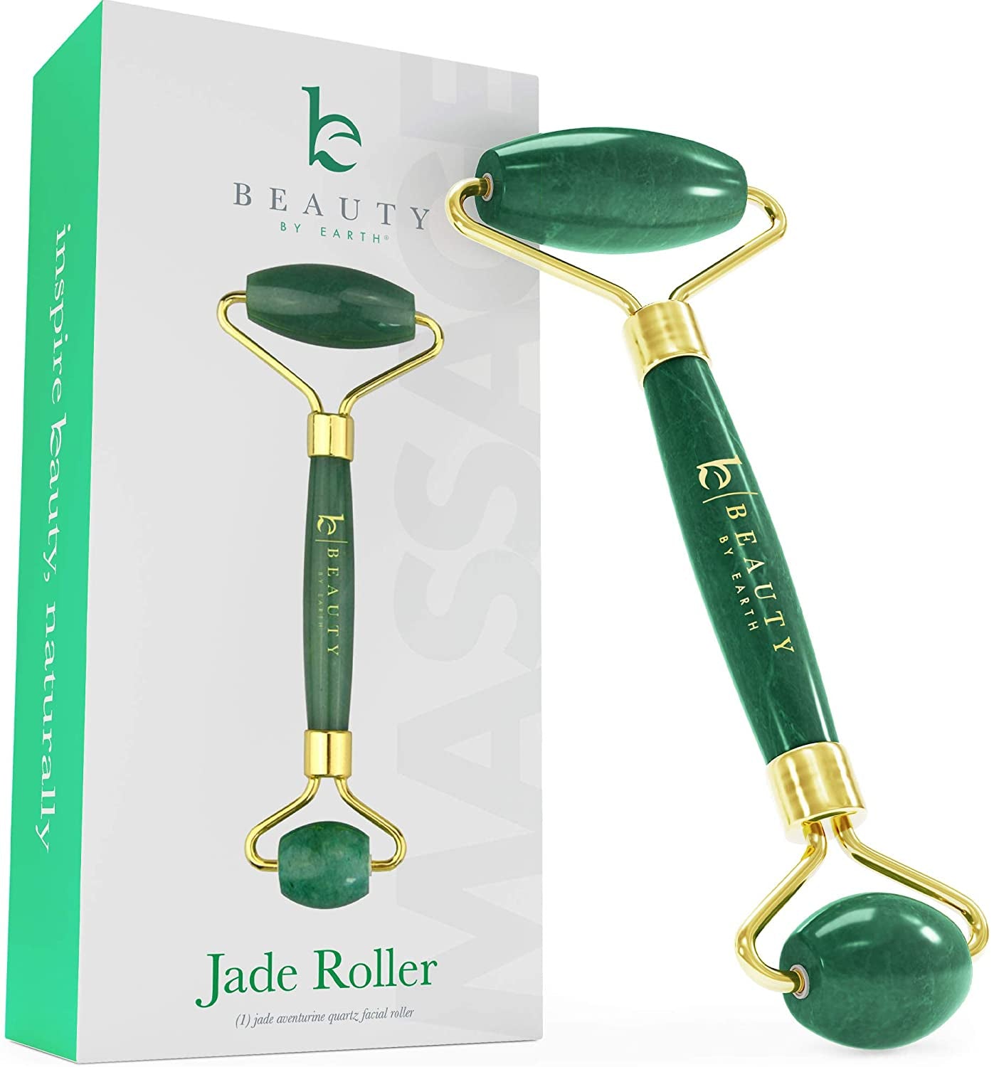 Jade Roller for Face - Skin Care Tools Used with Beauty Products, Jade Face Roller for Face, Small Eye Roller for Puffy Eyes, Face Massager for Women Face Care, Facial Roller Self Care Gifts for Women Health & Beauty > Personal Care > Cosmetics > Cosmetic Tools > Skin Care Tools Beauty by Earth   