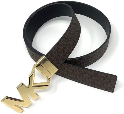 Michael Kors Womens Mk Logo Reversible Belt Brown/Black (L) Apparel & Accessories > Clothing Accessories > Belts Michael Kors   