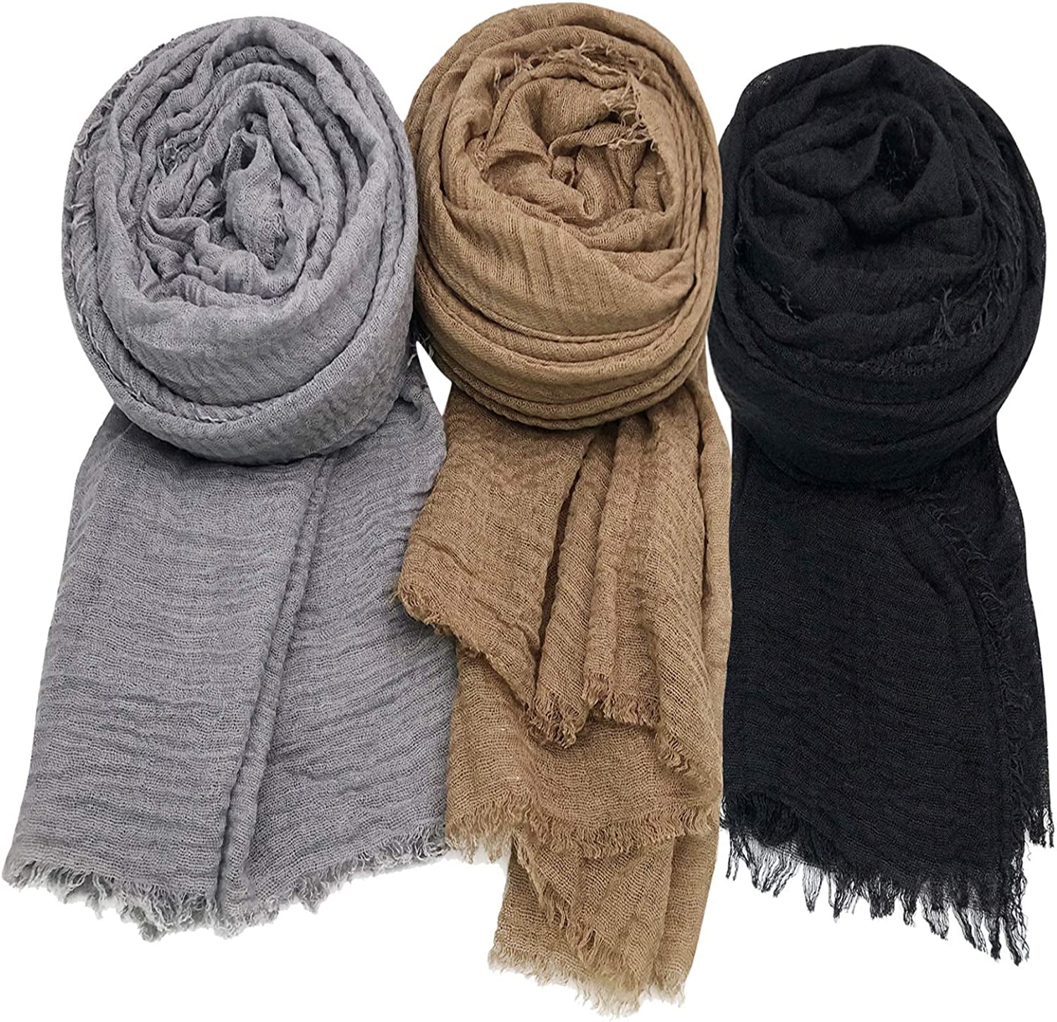 Women Scarf Shawl for All Season 3PCS Scarve Wrap Scarve. Apparel & Accessories > Clothing Accessories > Scarves & Shawls Axe Sickle Black, Brown, Gray  