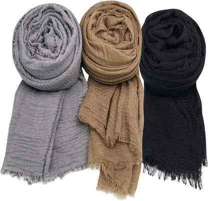 Women Scarf Shawl for All Season 3PCS Scarve Wrap Scarve. Apparel & Accessories > Clothing Accessories > Scarves & Shawls Axe Sickle Black, Brown, Gray  