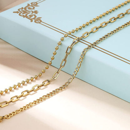 Not Easy Fade 14K Gold Ankle Bracelets for Women, Dainty Anklets for Women Stainless Steel plus Size Adjustable Anklet Set Tobilleras De Mujer Apparel & Accessories > Jewelry > Anklets BMMYE   