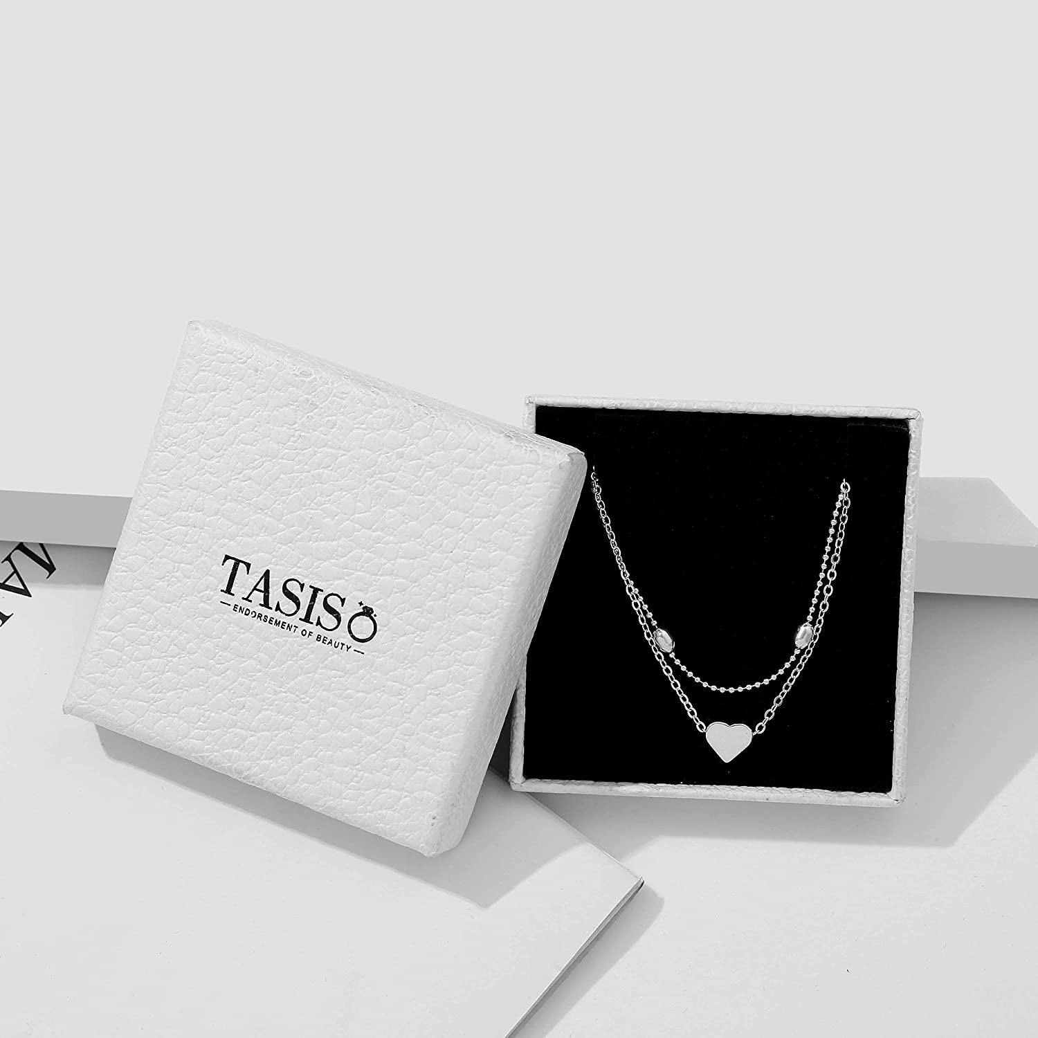 Tasiso 14K Gold Plated Layered Satellite Beads Heart Anklets Layering Rhinestone Cubic Zirconia Ankle Bracelets for Women Minimalist Summer Beach Foot Chain Ankle Jewelry Gifts Apparel & Accessories > Jewelry > Anklets Tasiso   