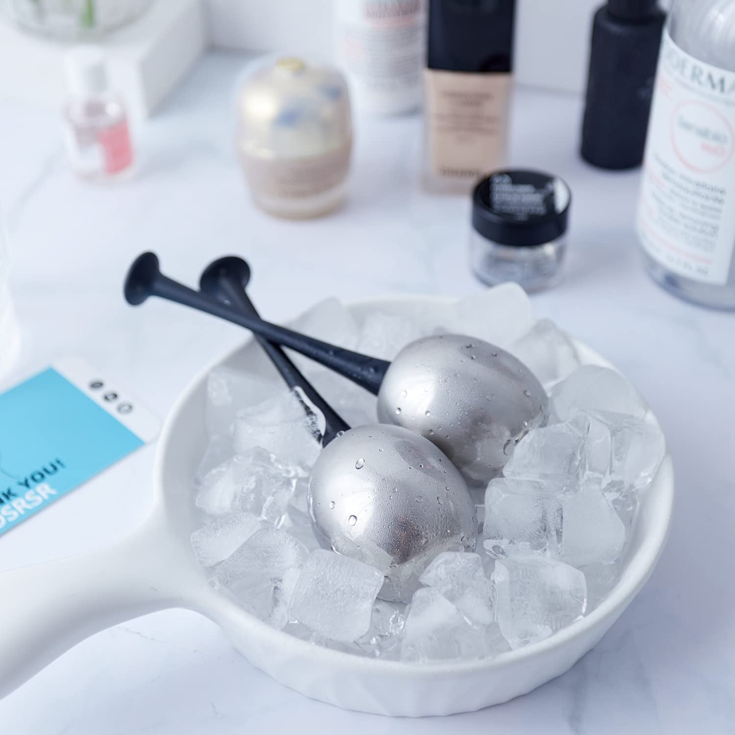 OSRSR Ice Globes Cryo Sticks Facial Massage Tools,Skin Care Unbreakable Stainless Steel Beauty Cold Roller for Face Eyes & Neck,Gifts for Women Mom Wife Girlfriend Health & Beauty > Personal Care > Cosmetics > Cosmetic Tools > Skin Care Tools OSRSR   