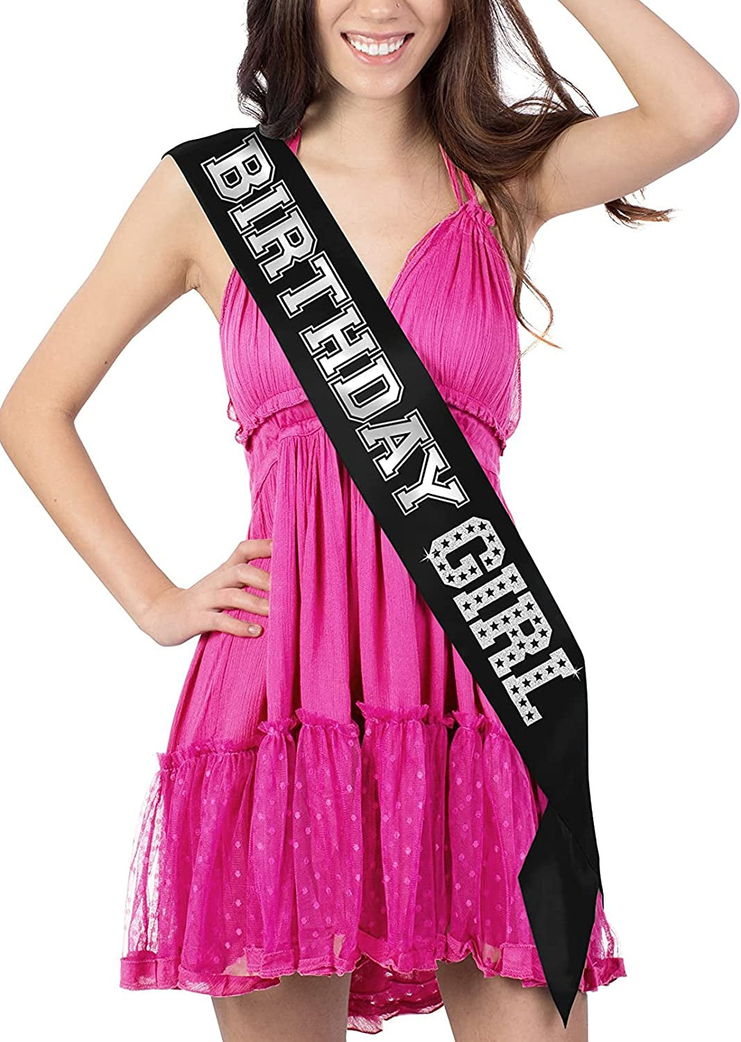 Green Birthday Sash - Flourish Birthday Girl Premium Quality Sash - Birthday Party Decorations & Supplies - Green Sparkle Sash(Bdy GRL) Grn/Sprk Apparel & Accessories > Clothing Accessories > Sashes RhinestoneSash Silver Birthday Girl (Black)  