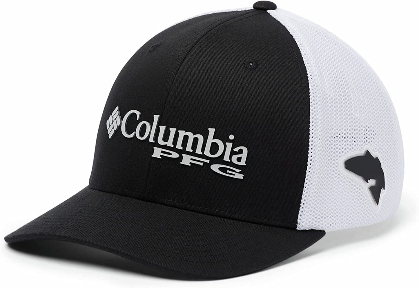 Columbia Unisex-Adult PFG Logo Mesh Ball Cap - High Crown Apparel & Accessories > Clothing Accessories > Hats Columbia Black Small-Medium 